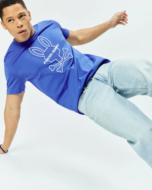 T-SHIRT PSYCHO BUNNY PARA HOMBRE COLOR AZUL MT0200282426