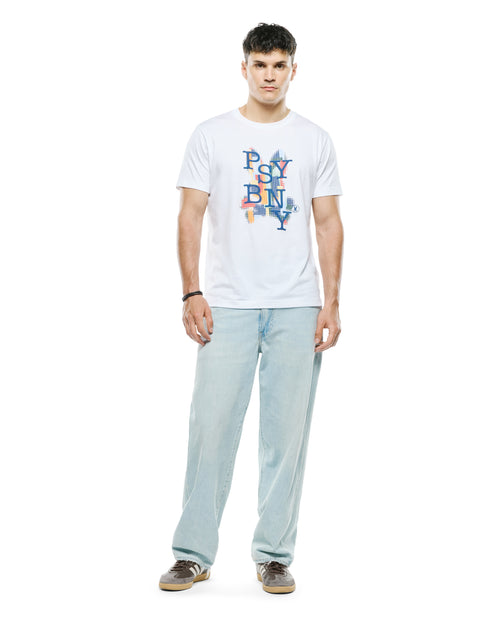 CAMISETA PSYCHO BUNNY PARA CABALLERO COLOR BLANCO