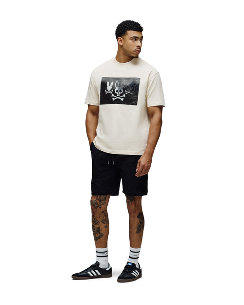 PSYCHO BUNNY CAMISETA HOLGADA ESTAMPADA JARVIS PARA CABALLERO HOMBRE BEIGE MT0200332252