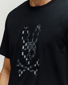 PSYCHO BUNNY CAMISETA ESTAMPADA JARVIS PARA CABALLERO HOMBRE NEGRO MT0200336001