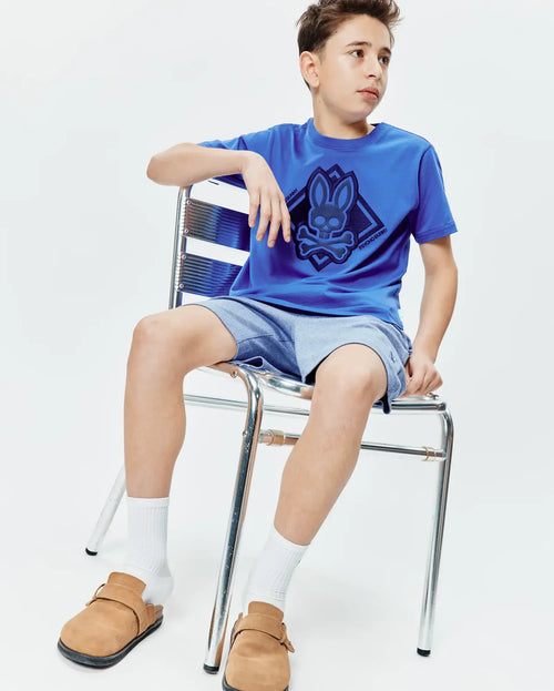T-SHIRT PSYCHO BUNNY PARA NIÑO COLOR AZUL KT0200188426