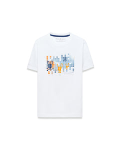 CAMISETA PSYCHO BUNNY PARA NIÑO COLOR BLANCO