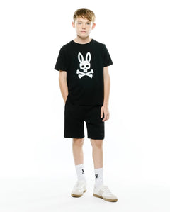 CAMISETA PSYCHO BUNNY PARA NIÑO COLOR NEGRO