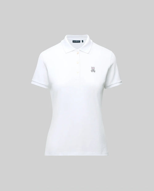 PSYCHO BUNNY POLO CLÁSICO PARA DAMA BLANCO WT0100003WHT