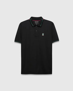 POLO M/C PSYCHO BUNNY PARA HOMBRE COLOR NEGRO MT0100183001