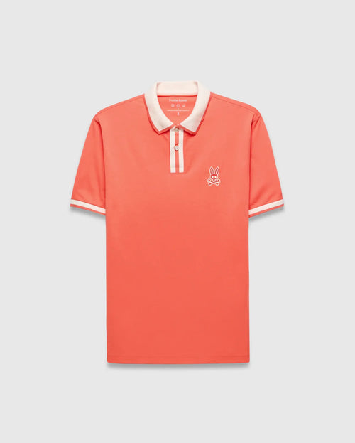 POLO M/C PSYCHO BUNNY PARA HOMBRE COLOR NARANJA MT0100192660