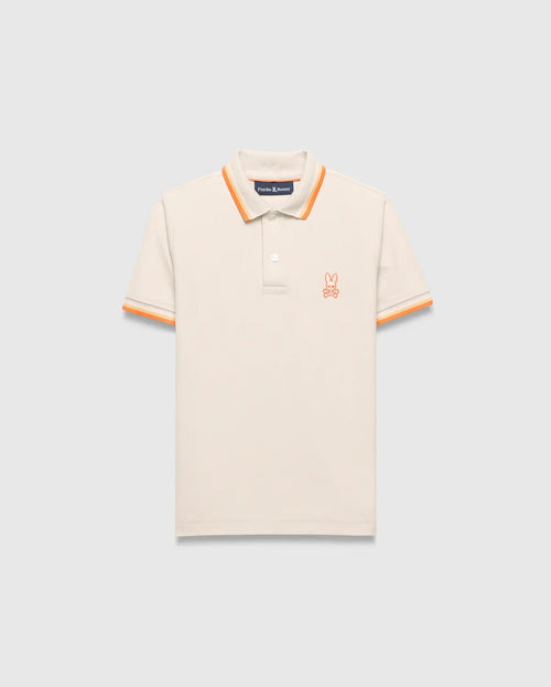 POLO M/C PSYCHO BUNNY PARA NIÑO COLOR BEIGE KT0100100254