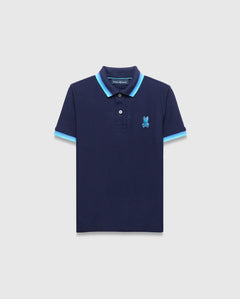 POLO M/C PSYCHO BUNNY PARA NIÑO COLOR AZUL KT0100100322