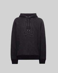 SUDADERA PSYCHO BUNNY PARA HOMBRE COLOR NEGRO MT0500097001