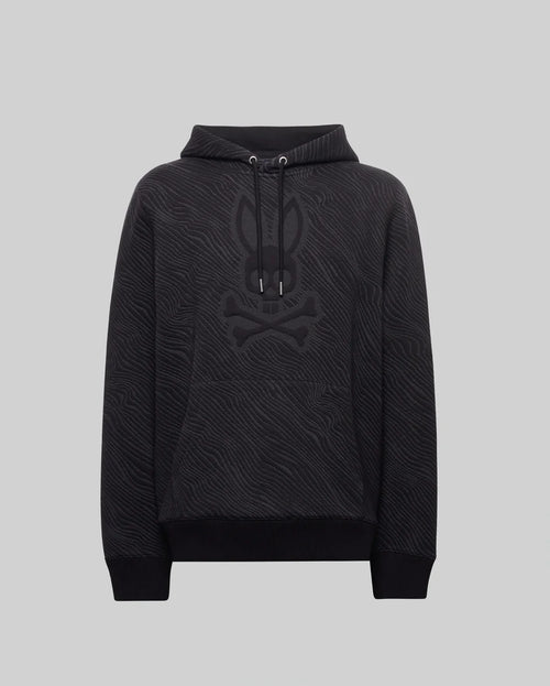 SUDADERA PSYCHO BUNNY PARA HOMBRE COLOR NEGRO MT0500097001