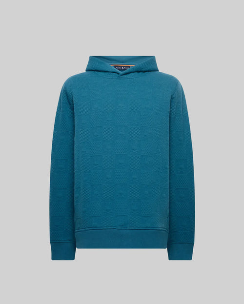 PSYCHO BUNNY SUDADERA CON CAPUCHA JACQUARD DUSTIN PARA CABALLERO HOMBRE AZUL MT0500143406