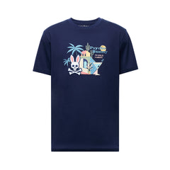 PSYCHO BUNNY CAMISETA HOMBRE CUELLO REDONDO AZUL