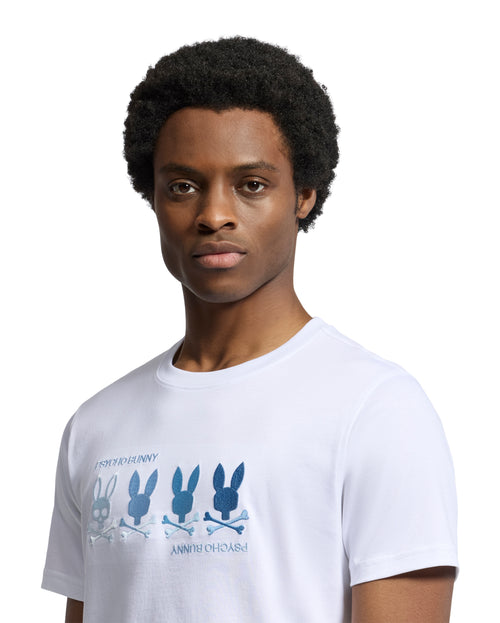 PSYCHO BUNNY CAMISETA HOMBRE CUELLO REDONDO BLANCO