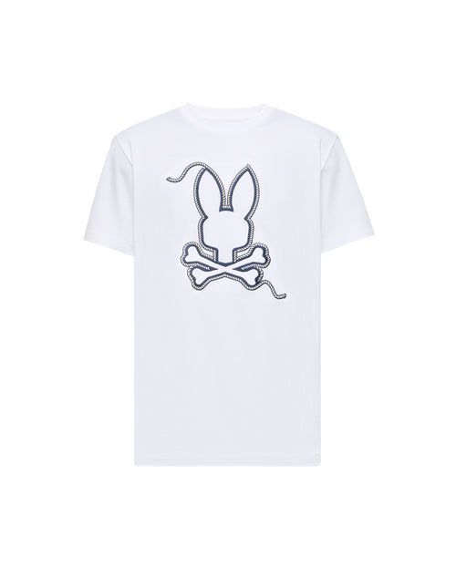 PSYCHO BUNNY CAMISETA HOMBRE CUELLO REDONDO BLANCO