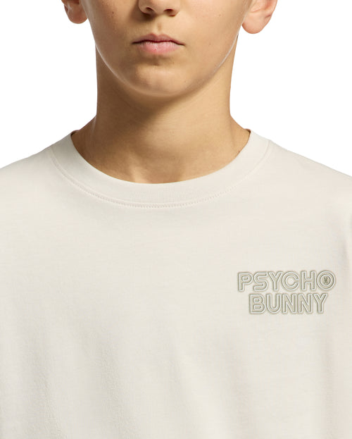 PSYCHO BUNNY CAMISETA NIÑO CUELLO REDONDO BEIGE