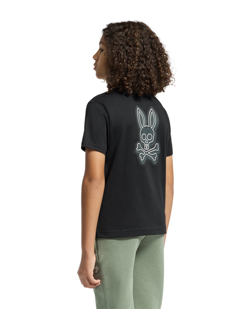 PSYCHO BUNNY CAMISETA NIÑO CUELLO REDONDO NEGRO