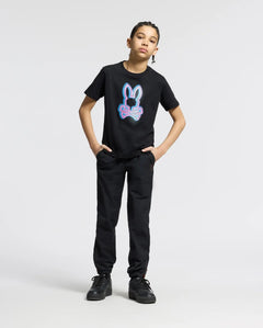 PSYCHO BUNNY CAMISETA NIÑO CUELLO REDONDO NEGRO