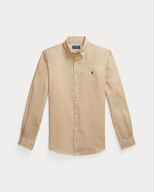 RALPH LAUREN CAMISA MANGA LARGA HOMBRE BEIGE