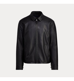 ralph lauren chaqueta de cuero hombre negro