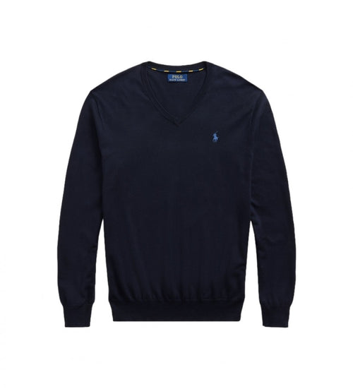 Sueter Ls Sf Vn Pp-Long Sleeve-Sweater Ralph Lauren Para Hombre De Color Azul