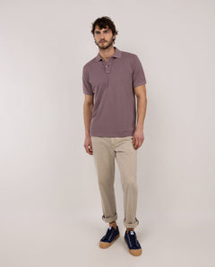 Polo Piqué Garment Dyed EL GANSO HOMBRE MORADO