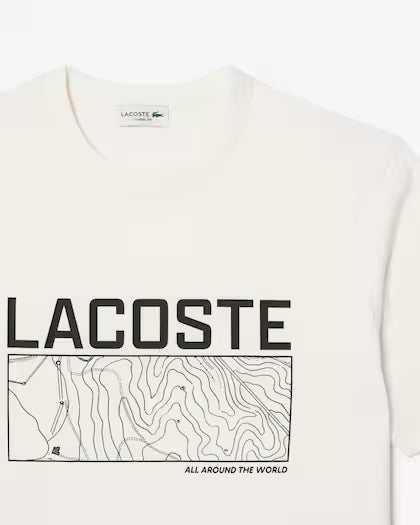 LACOSTE TH582370V CAMISETA ESTAMPADA DE PESO MEDIO WHITE