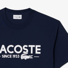 LACOSTE TH6541166 CAMISETA ESTAMPADA NAVY BLUE