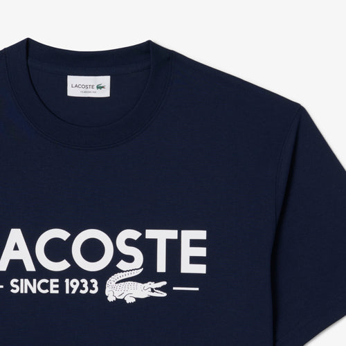 LACOSTE TH6541166 CAMISETA ESTAMPADA NAVY BLUE