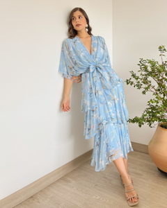 VESTIDO PRIMIA ROMINA FLORAL AZUL