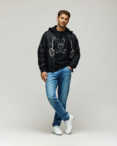 PSYCHO BUNNY CAMISETA ESTAMPADA JARVIS PARA CABALLERO HOMBRE NEGRO MT0200336001