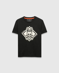 T-SHIRT PSYCHO BUNNY PARA NIÑO COLOR NEGRO KT0200188001
