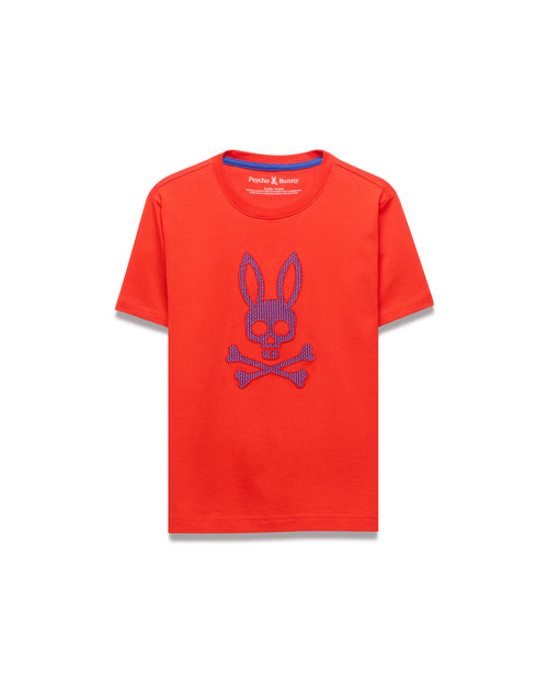 CAMISETA PSYCHO BUNNY PARA NIÑO COLOR ROJO