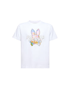 PSYCHO BUNNY CAMISETA NIÑO CUELLO REDONDO BLANCO