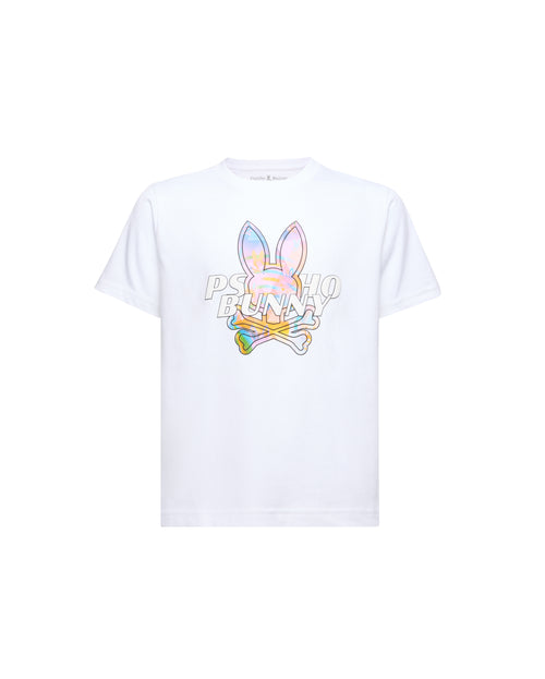 PSYCHO BUNNY CAMISETA NIÑO CUELLO REDONDO BLANCO
