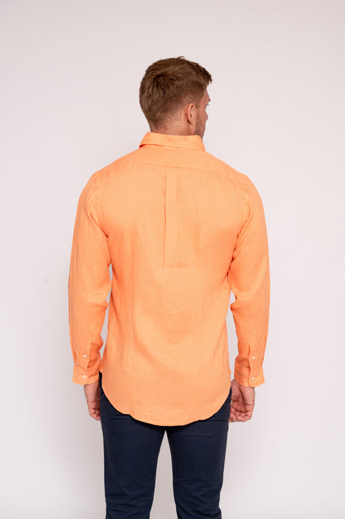RALPH LAUREN CAMISA MANGA LARGA HOMBRE NARANJA