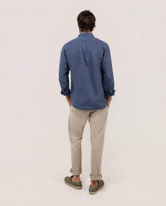 Camisa Lino EL GANSO HOMBRE AZUL