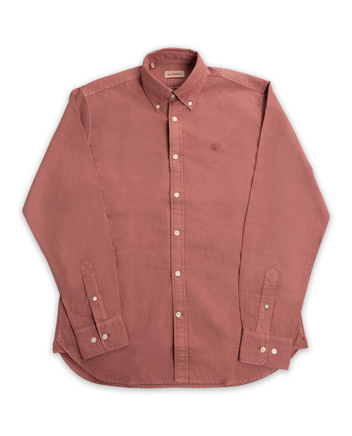 Camisa Algodón Garment Dyed EL GANSO HOMBRE ROJO