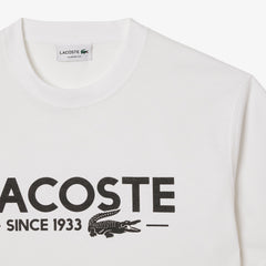LACOSTE TH654123001 CAMISETA DE ALGODON ESTAMPADA WHITE