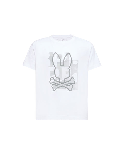 PSYCHO BUNNY CAMISETA NIÑO CUELLO REDONDO BLANCO