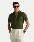 Camisa Manga Corta de Lino Ralph Lauren