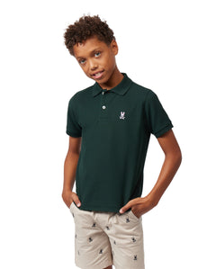 psycho bunny polo manga corta niño clasico verde