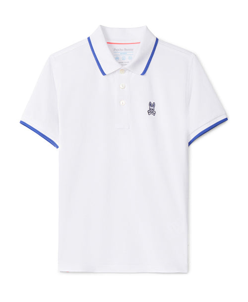 psycho bunny polo manga corta niño deportivo blanco