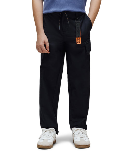 PSYCHO BUNNY PANTALON NIÑO NEGRO