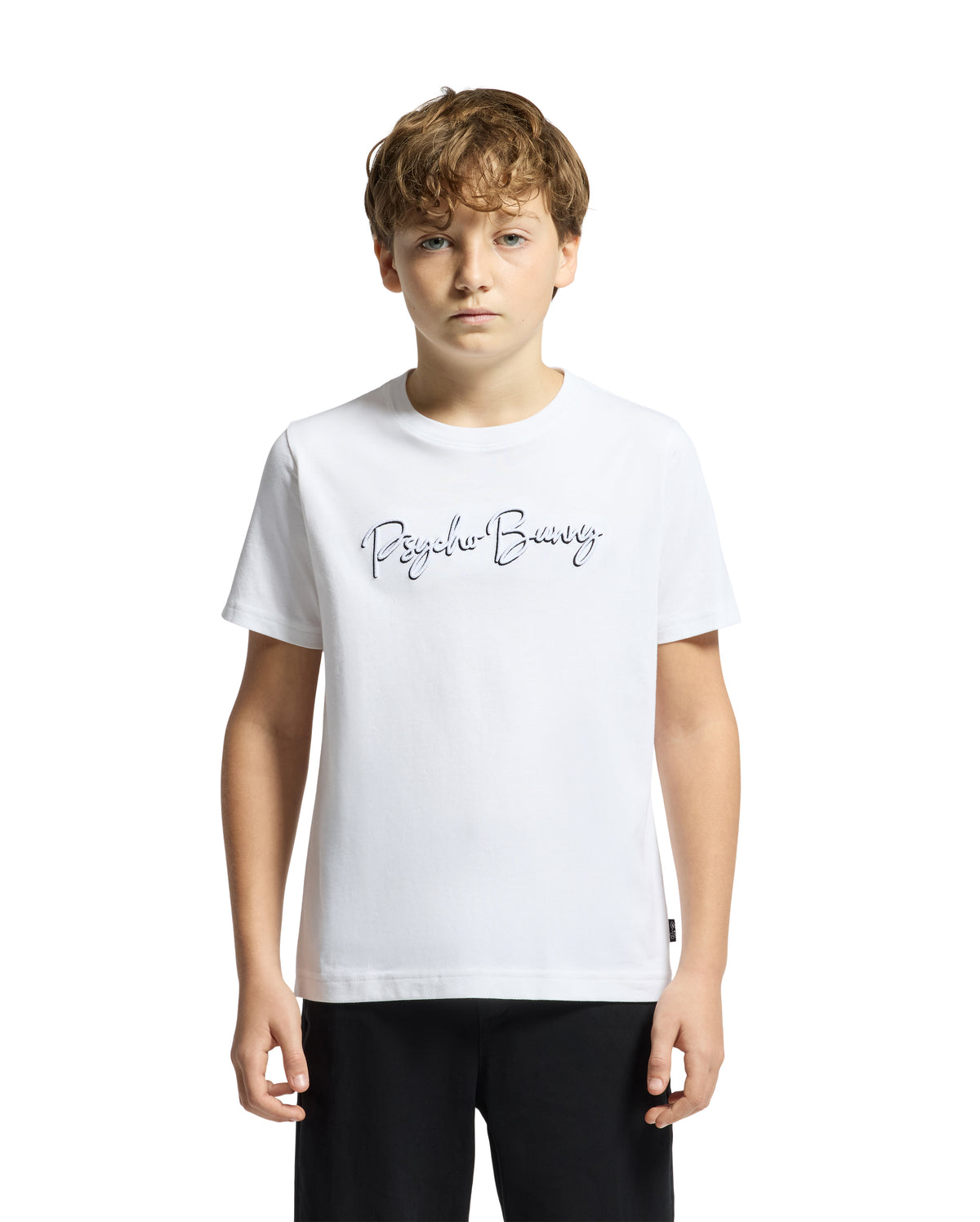 PSYCHO BUNNY CAMISETA NIÑO CUELLO REDONDO BLANCO