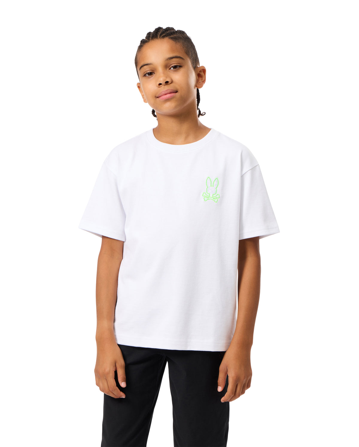 PSYCHO BUNNY CAMISETA NIÑO CUELLO REDONDO BLANCO