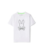PSYCHO BUNNY CAMISETA NIÑO CUELLO REDONDO BLANCO