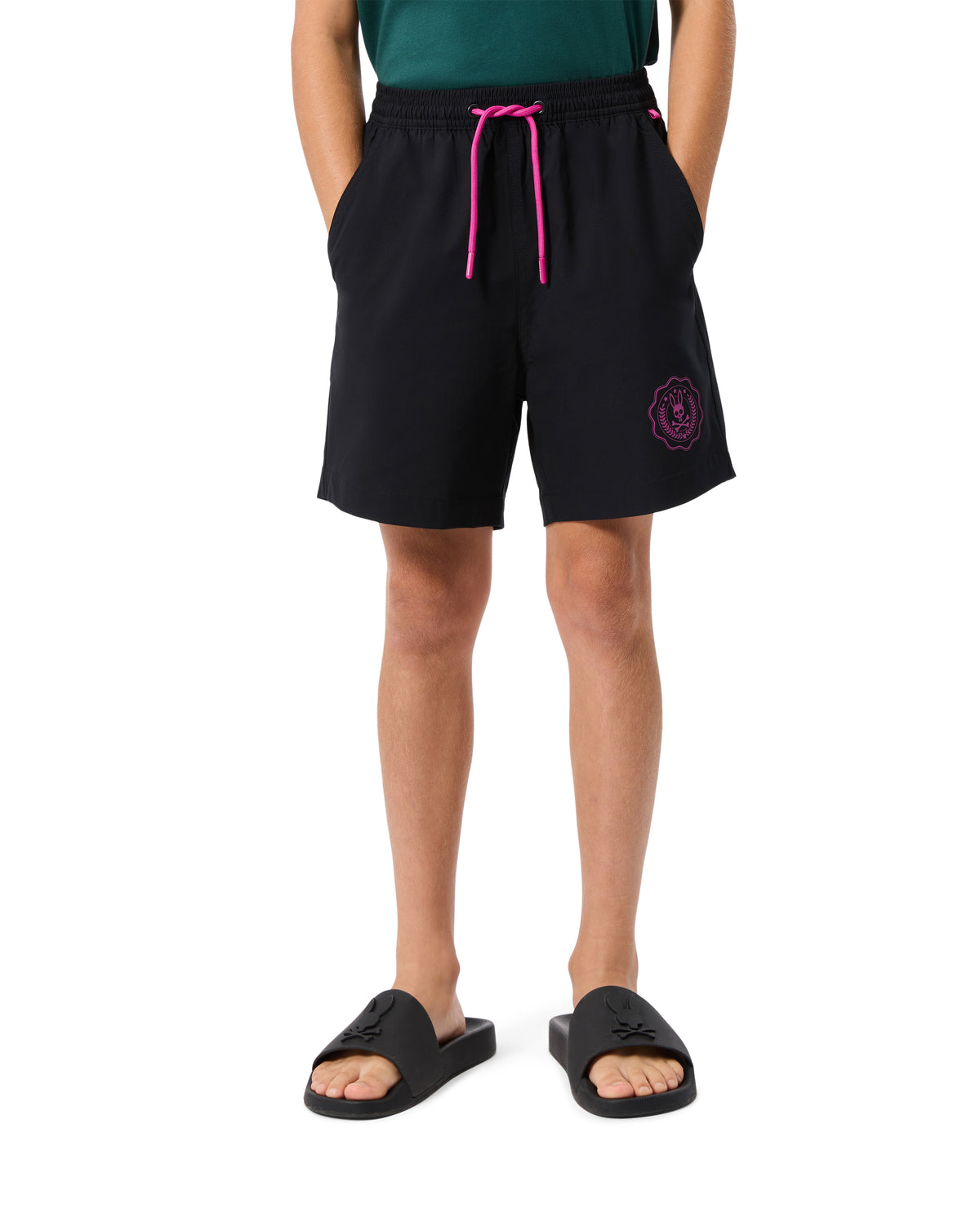 PSYCHO BUNNY PANTALONETA DE BAÑO NIÑO FANTASIA NEGRO