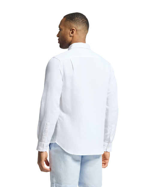 Camisa Manga Larga De Mezcla De Lino Phillip Para Caballero