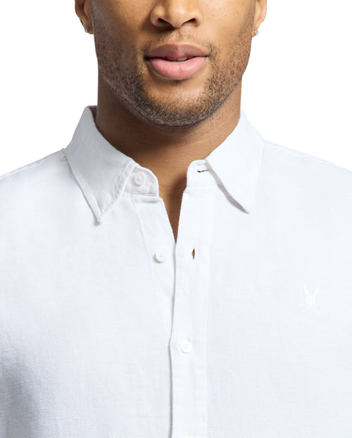 Camisa Manga Larga De Mezcla De Lino Phillip Para Caballero