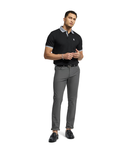 Polo Con Cuello Con Micro Rayas Jonas Para Caballero